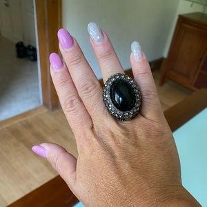 Costume jewelry black ring